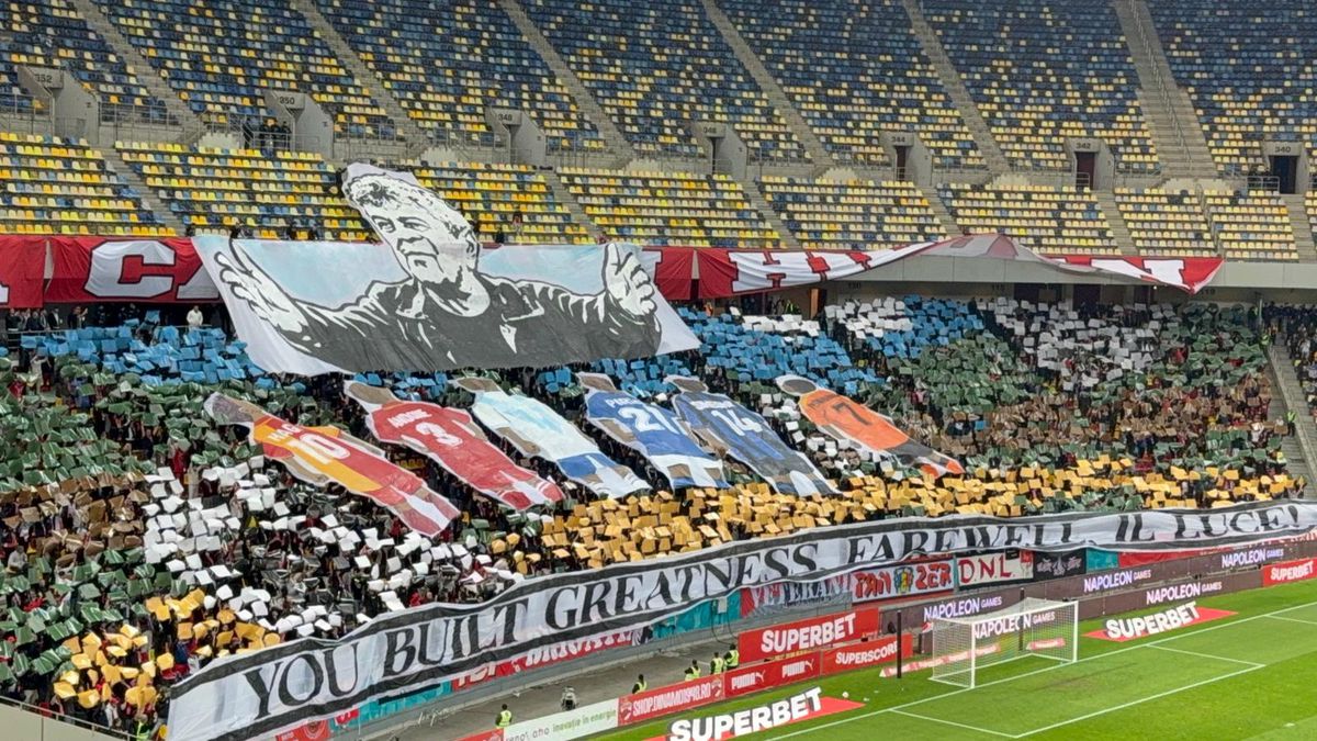 PCH și-a luat adio: scenografie in memoriam Mircea Lucescu, cu Hagi în peluza roș-albă » Giuleștenii au aplaudat!