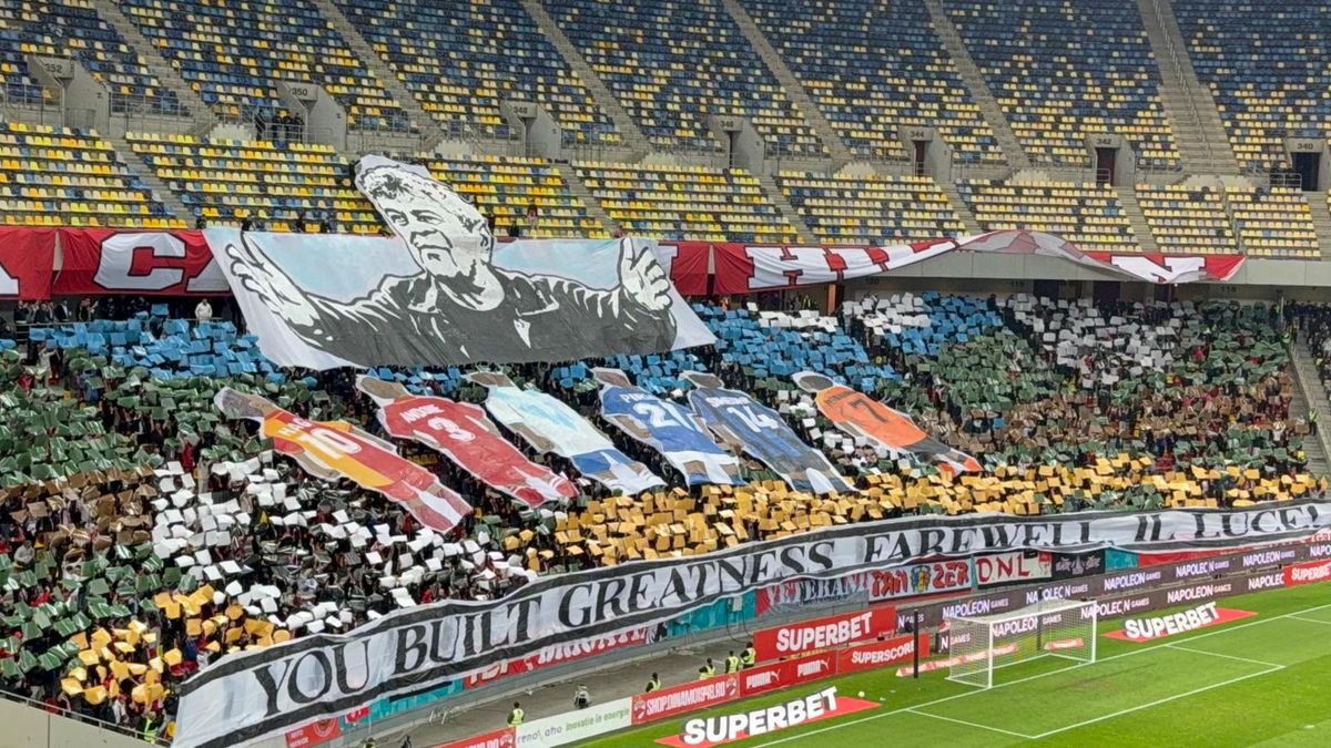 PCH și-a luat adio: scenografie in memoriam Mircea Lucescu, cu Hagi în peluza roș-albă » Giuleștenii au aplaudat!