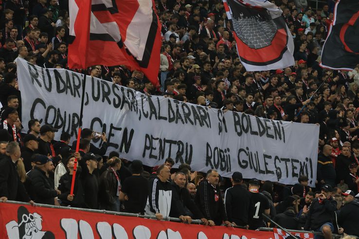 Bannere cu tentă rasistă în Dinamo - Rapid