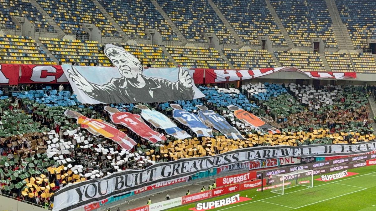 PCH și-a luat adio: scenografie in memoriam Mircea Lucescu, cu Hagi în peluza roș-albă » Giuleștenii au aplaudat!