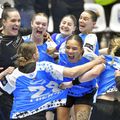 Jucătoarele de la CSM București au sărbătorit calificarea în semifinalele Champions League la handbal feminin/ foto Cristi Preda (GSP)