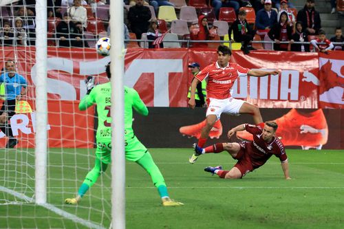 Alexandru Musi (21 de ani) a înscris golul de 3-0 în Dinamo - Rapid, pe Arena Națională/ foto Ionuț Iordache (GSP)