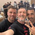 Mihai Pintilii, primul din stânga, alături de Mihai Stoica și Elias Charalambous // foto: Facebook @ Mihai Stoica