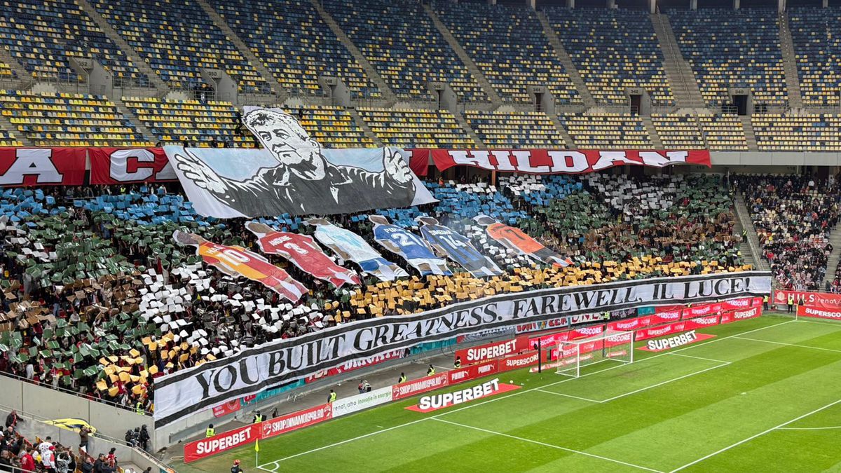 PCH și-a luat adio: scenografie in memoriam Mircea Lucescu, cu Hagi în peluza roș-albă » Giuleștenii au aplaudat!