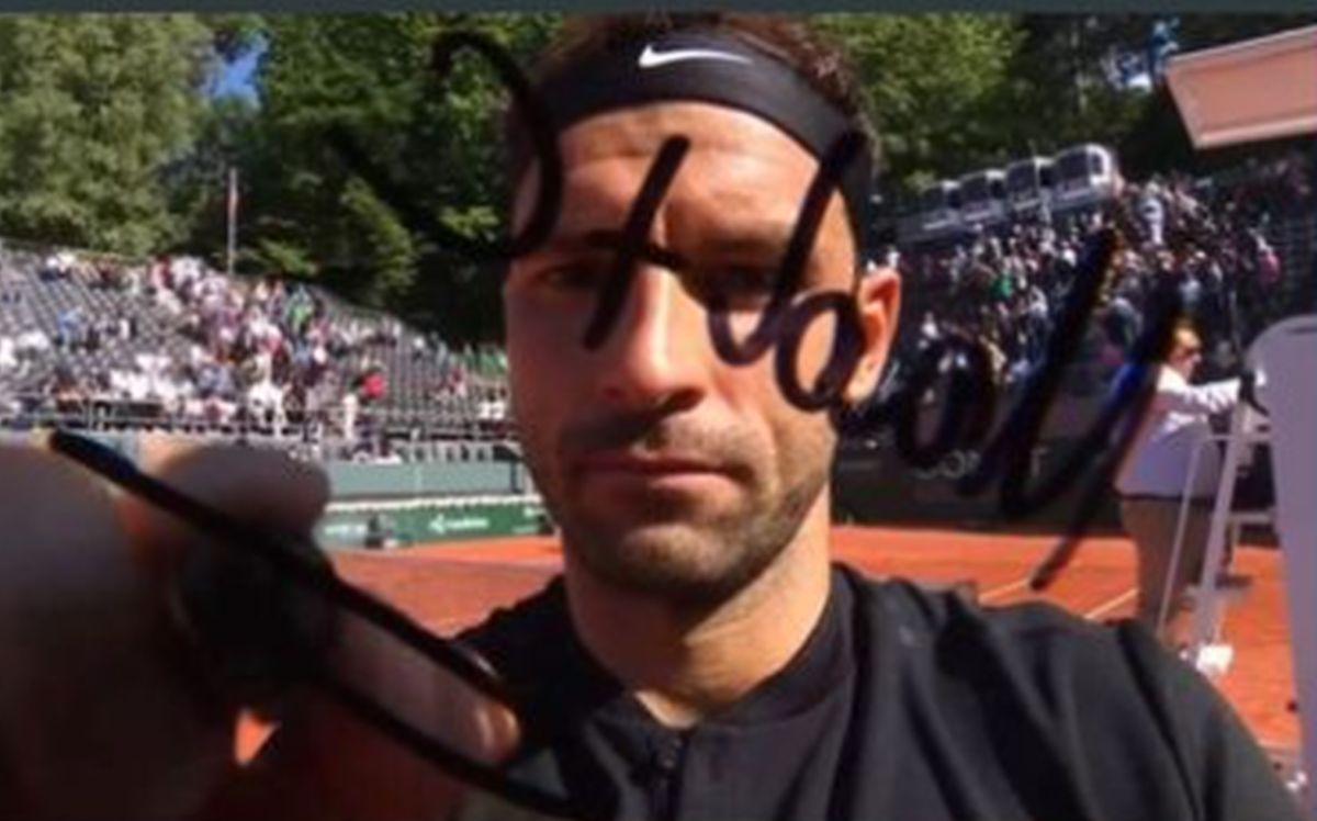 Dimitrov, dedicație pentru Mădălina Ghenea » Ce a scris bulgarul pe cameră la turneul de la Geneva