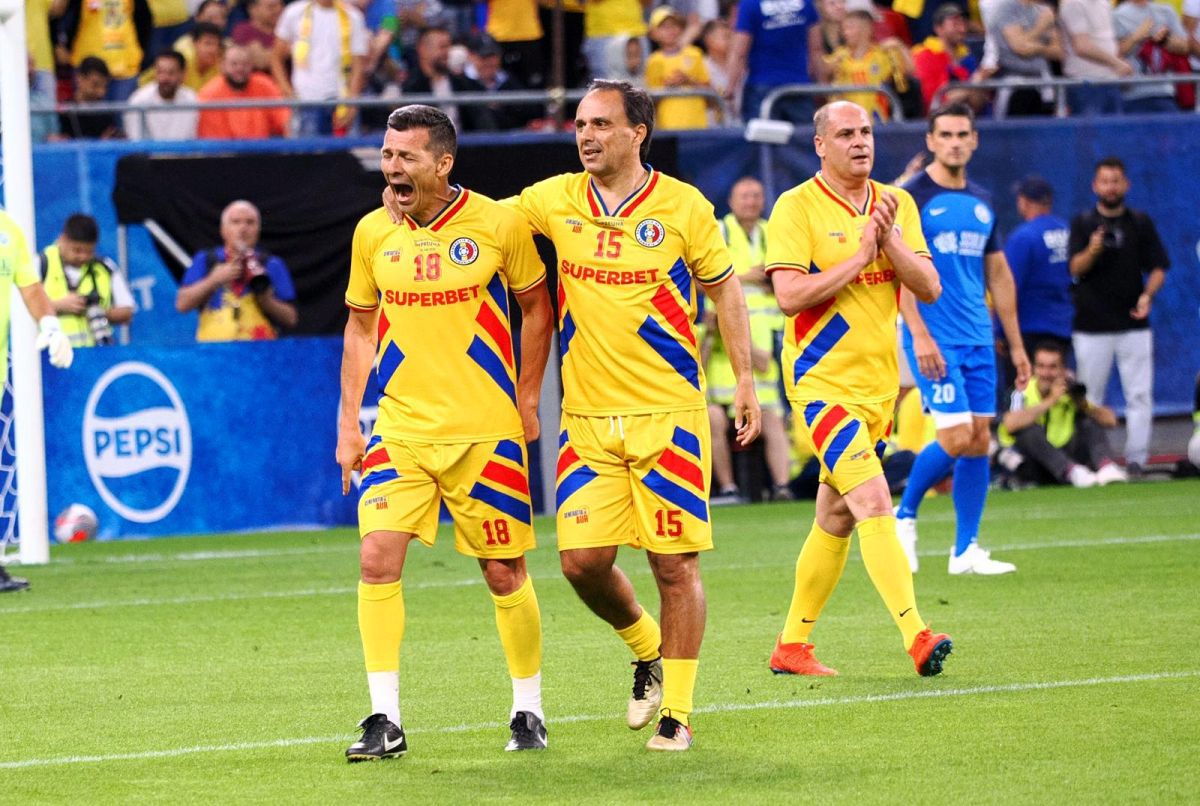 Costel Gâlcă explică golul atipic marcat pentru Generația de Aur: „Am fost forțat” » Adrian Ilie, emoționat: „Seară de neuitat”