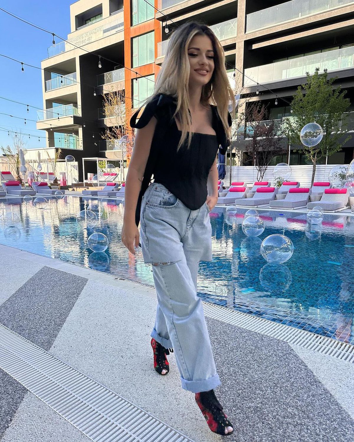 Alex Băluță și soția sa, Diana