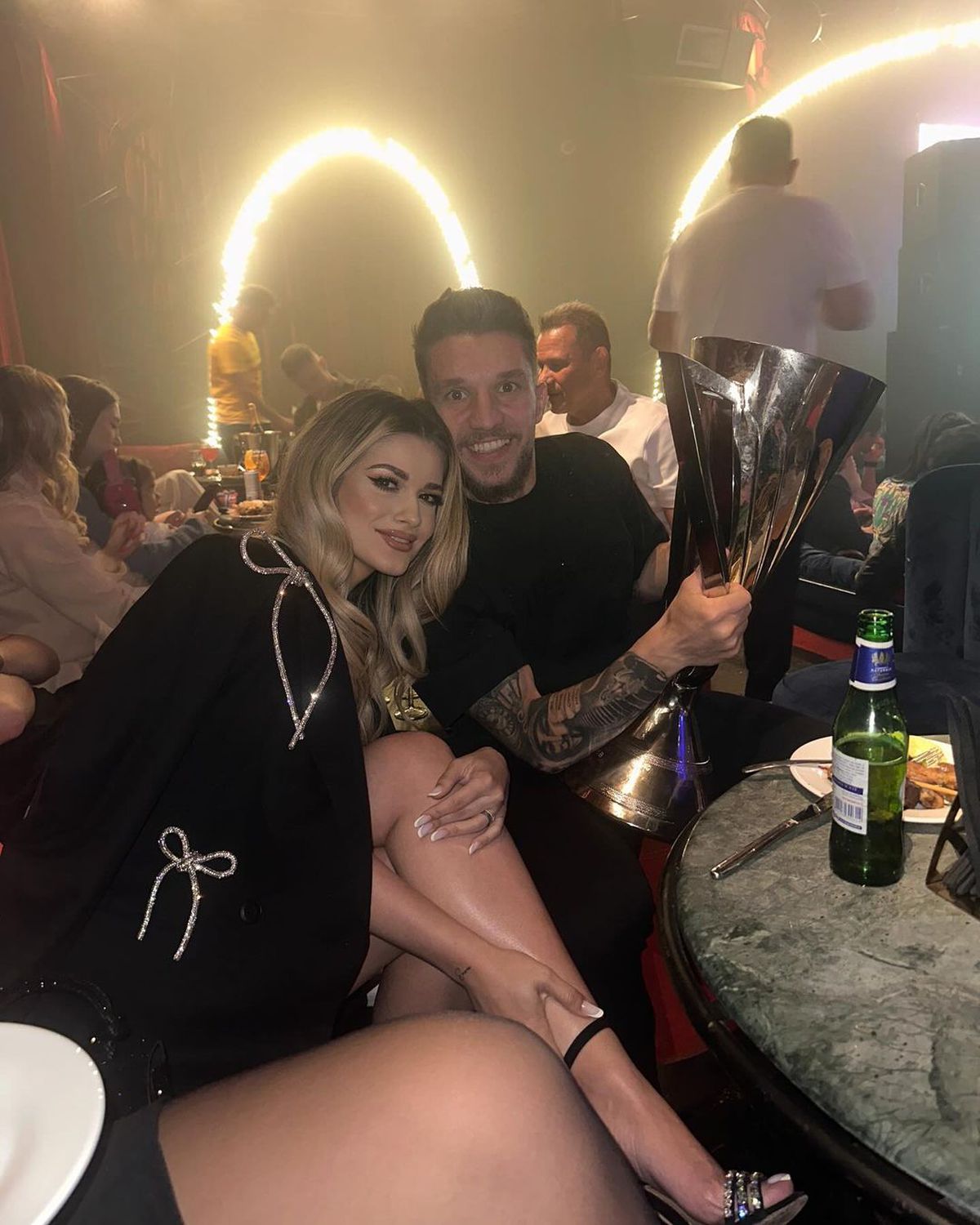 Alex Băluță și soția sa, Diana