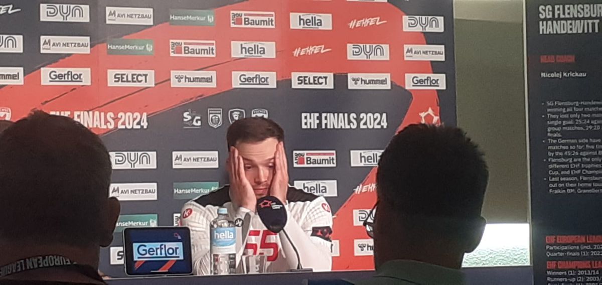 Andrii Akimenko, înmărmurit după eșecul suferit de Dinamo în Final Four-ul de la Hamburg