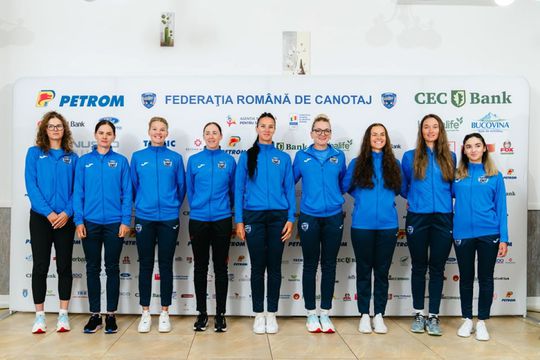 Echipajul feminin de 8 plus 1 al României pentru CE 2025 Foto: FR Canotaj