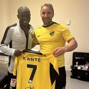 Ion Burchi, alături de Ngolo Kante. Foto: colecție personală