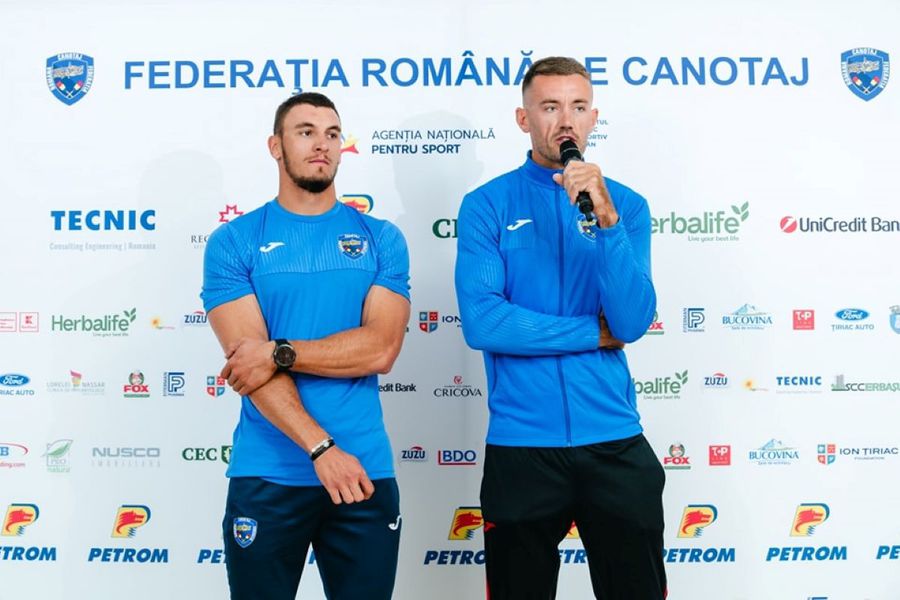 Andrei Cornea (stânga) și Marian Enache, campionii europeni și olimpici la dublu vâsle Foto: FR Canotaj România la Campionatele Europene de canotaj: 12 echipaje, 43 de sportivi și multe schimbări în bărci » Obiectiv: „Cel mai important e să fie competitivi, nu neapărat medaliile!”