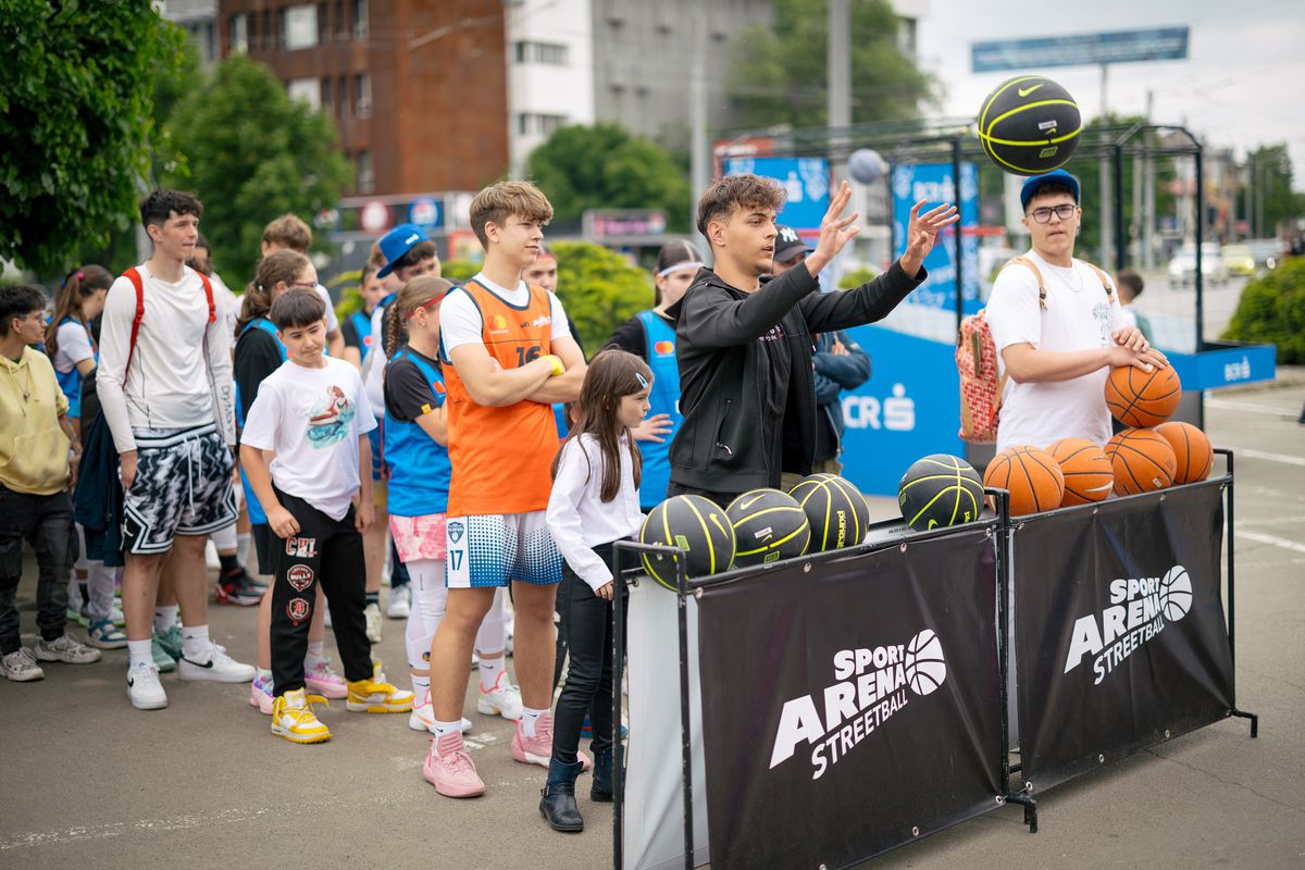 A plouat cu coșuri la Sport Arena Streetball Iași! Sute de participanți au făcut spectacol pe terenurile de baschet