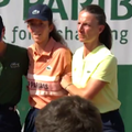 O fată de mingi a fost puternic afectată de căldură, în timpul duelului dintre Ignacio Buse și Andrey Rublev/Foto: captură X (Eurosport)