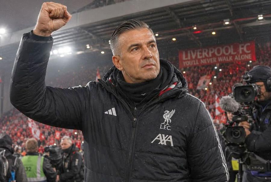 Daniel Pancu la Liverpool :). Imagine generată de inteligența artificială și publicată pe contul personal de Instagram, ca ironie pentru situația de la CFR Cluj „Am devenit Maradona al antrenorilor” » Pancu a venit în studioul GSP și a dat cărțile pe față: „Îmi dădeai buchet de flori în loc de noroi”