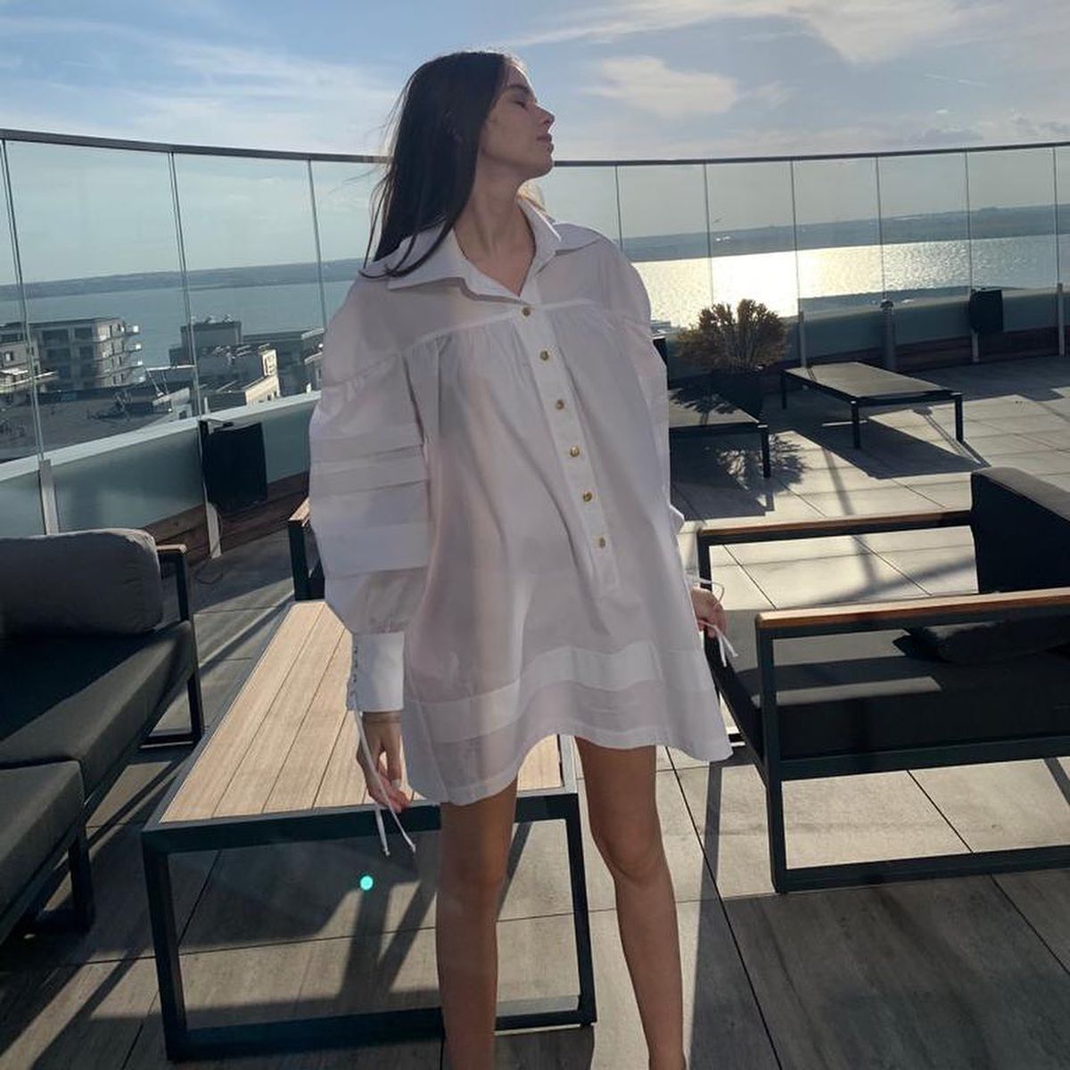 HERMANNSTADT. Din vacanță, Rebecca Dumitrescu a oferit primele declarații de când a intrat în fotbal: „Sunt cu David, dar am văzut meciul”