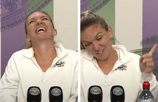 Hohote de râs în conferința Simonei Halep de la Wimbledon: „Ce naiba a fost asta?!”