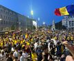 Suporterii naționalei au sărbătorit la Universitate calificarea în optimile de la Euro 2024 / foto: Ionuț Iordache