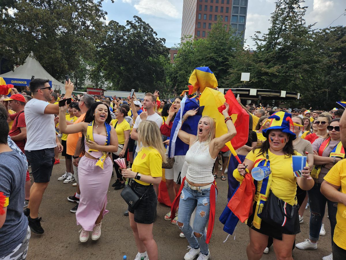 România are cele mai spectaculoase susținătoare! Imagini din fan zone-ul din Frankfurt