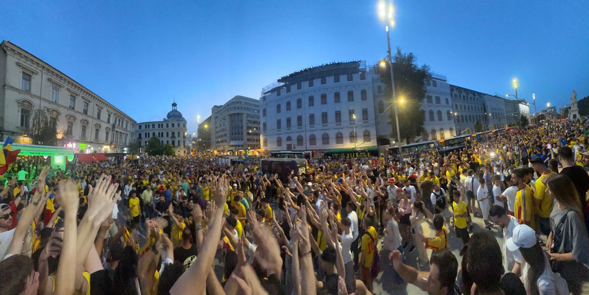 Suporterii naționalei au sărbătorit la Universitate calificarea în optimile de la Euro 2024