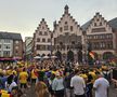 Splendoare galbenă la Frankfurt » Românii au luat cu asalt Germania: imagini nebune cu sărbătoarea fanilor după calificarea naționalei