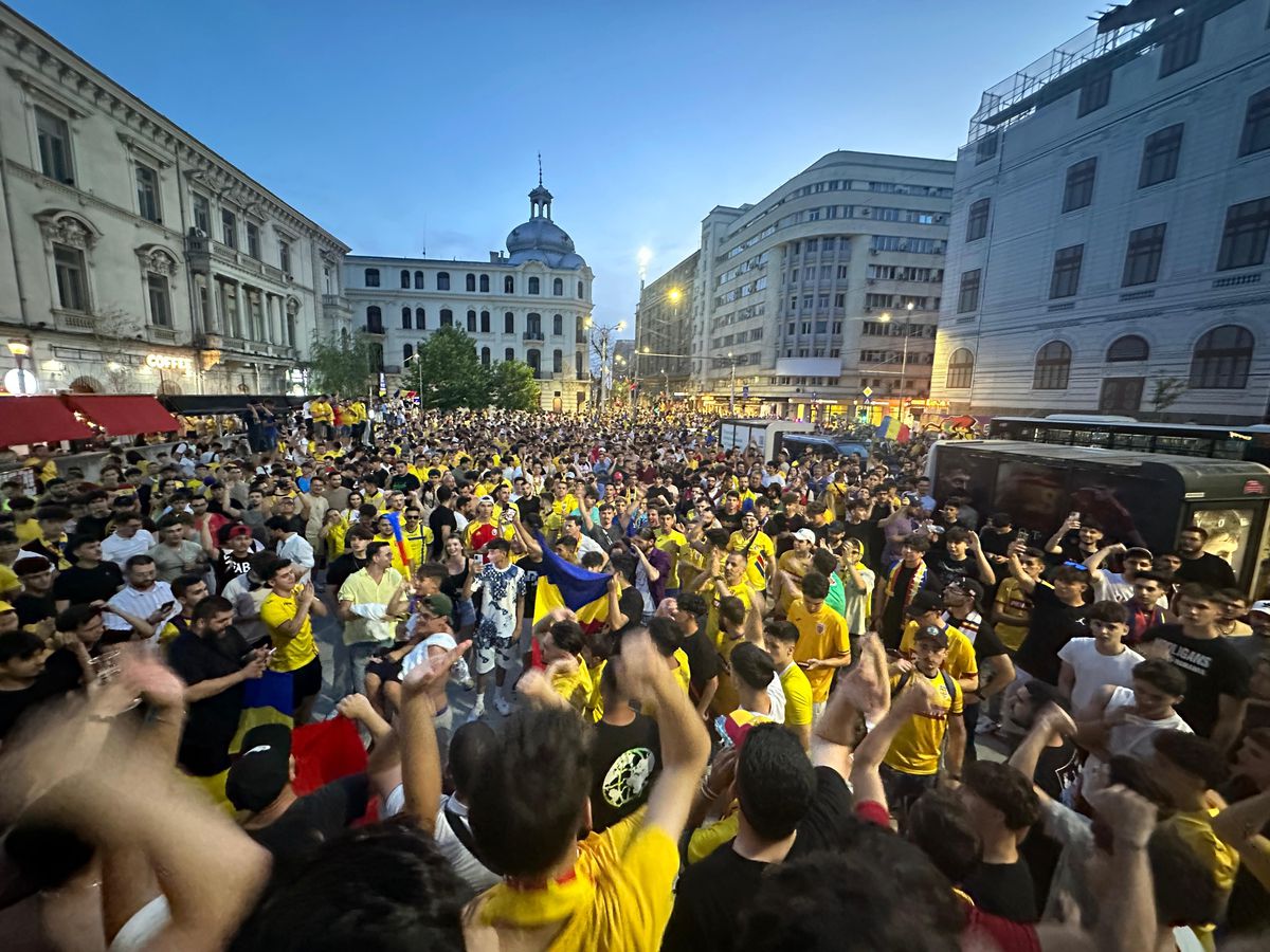 Suporterii naționalei au sărbătorit la Universitate calificarea în optimile de la Euro 2024