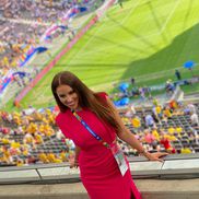 Simona Leskovská este reporter sportiv și crainicul echipei naționale a Slovaciei, foto: Andrei Crăițoiu / GSP