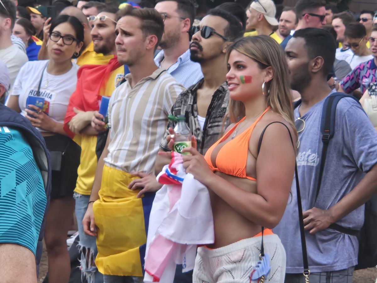România are cele mai spectaculoase susținătoare! Imagini din fan zone-ul din Frankfurt