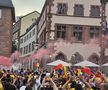 Fanii României au sărbătorit în piața din Frankfurt calificarea în optimile EURO 2024