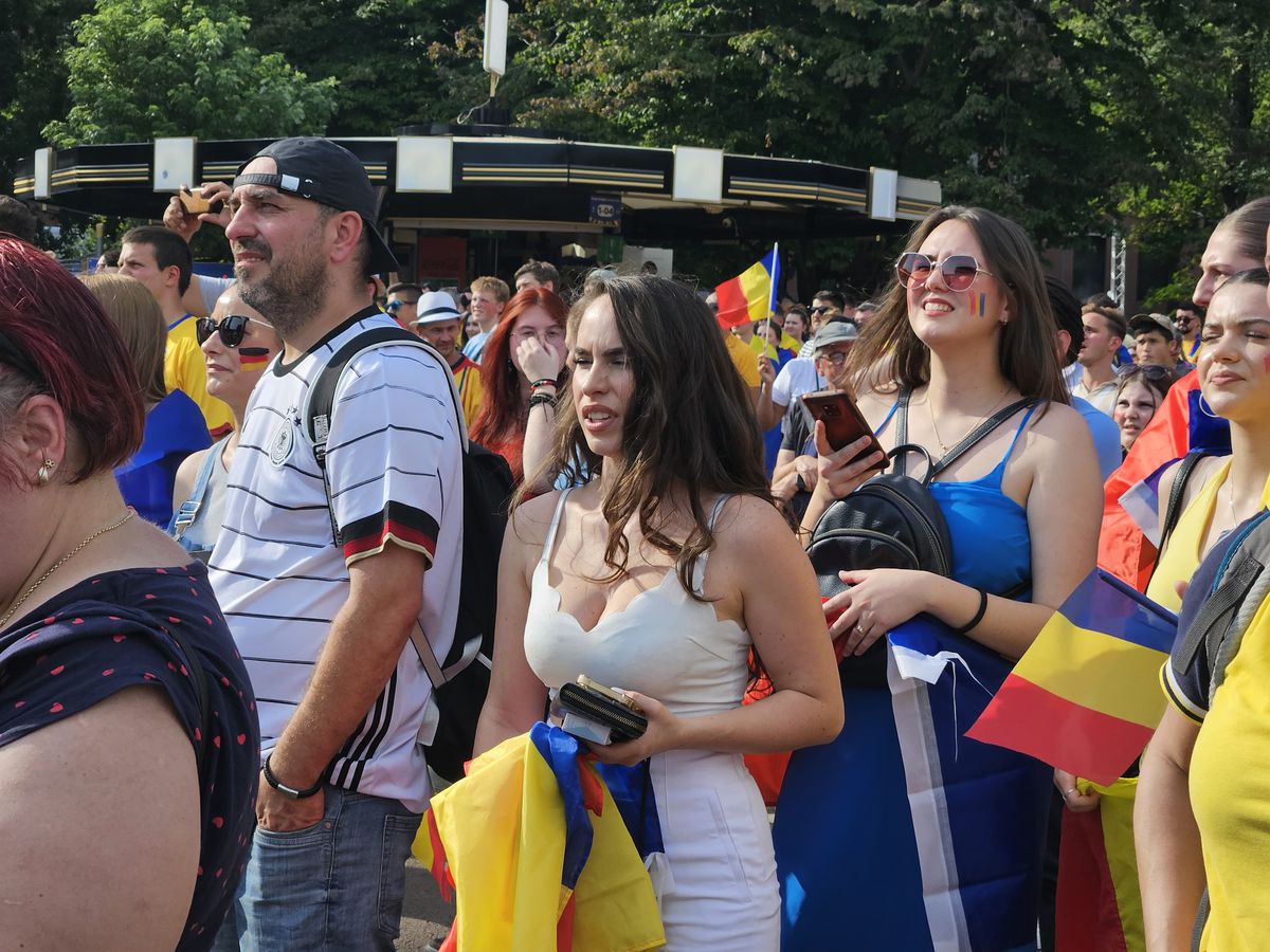 Imagini din fan zone-ul din Frankfurt