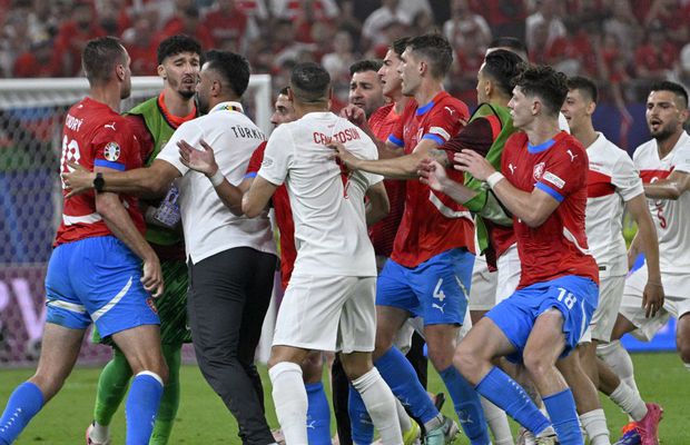 Au sărit la bătaie în fața lui Istvan Kovacs » Imagini revoltătoare la finalul celui mai tensionat meci de la Euro 2024