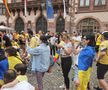 Fanii României au sărbătorit în piața din Frankfurt calificarea în optimile EURO 2024