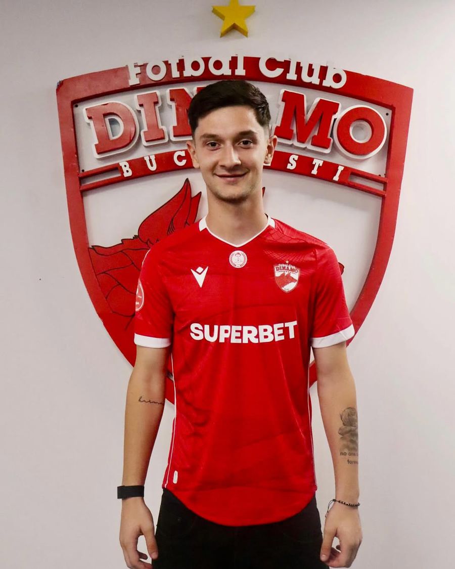 Valentin Dumitrache a semnat cu Dinamo în august 2024. FOTO: Instagram Refuză vehement să plece de la Dinamo: „Nu agreează opțiunea asta sub nicio formă”