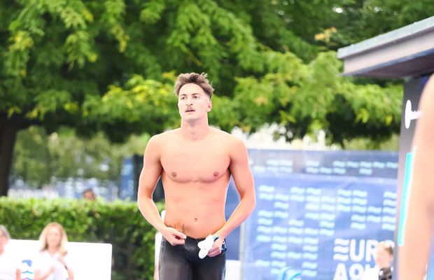 Denis Popescu, campion la 100 m fluture la Samorin: „Mă bucur că am câștigat pariul cu David”