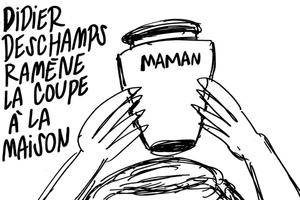 Charlie Hebdo a scandalizat Franța » Caricatură macabră a lui Didier Deschamps