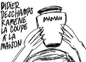 Charlie Hebdo a scandalizat Franța » Caricatură macabră a lui Didier Deschamps