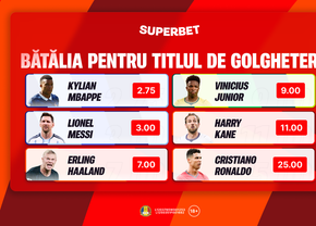 Bătălia starurilor! Cum arată Cotele Superbet pentru golgheterul turneului final