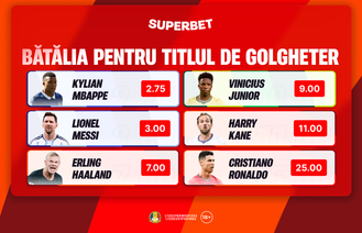 Bătălia starurilor! Cum arată Cotele Superbet pentru golgheterul turneului final