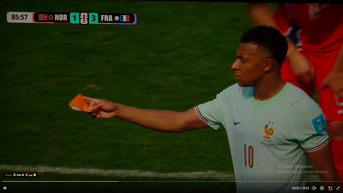 Kylian Mbappe, gest viral în Norvegia - Franța
