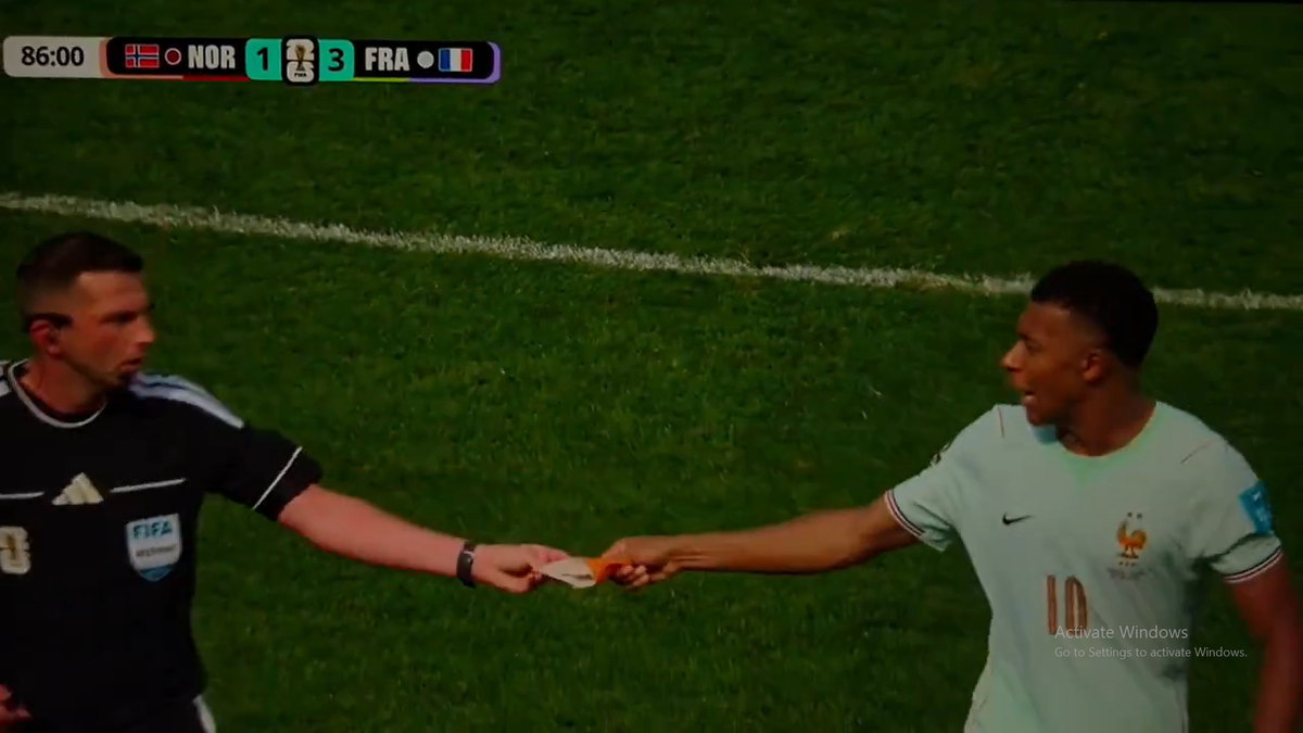 Kylian Mbappe, gest viral în Norvegia - Franța