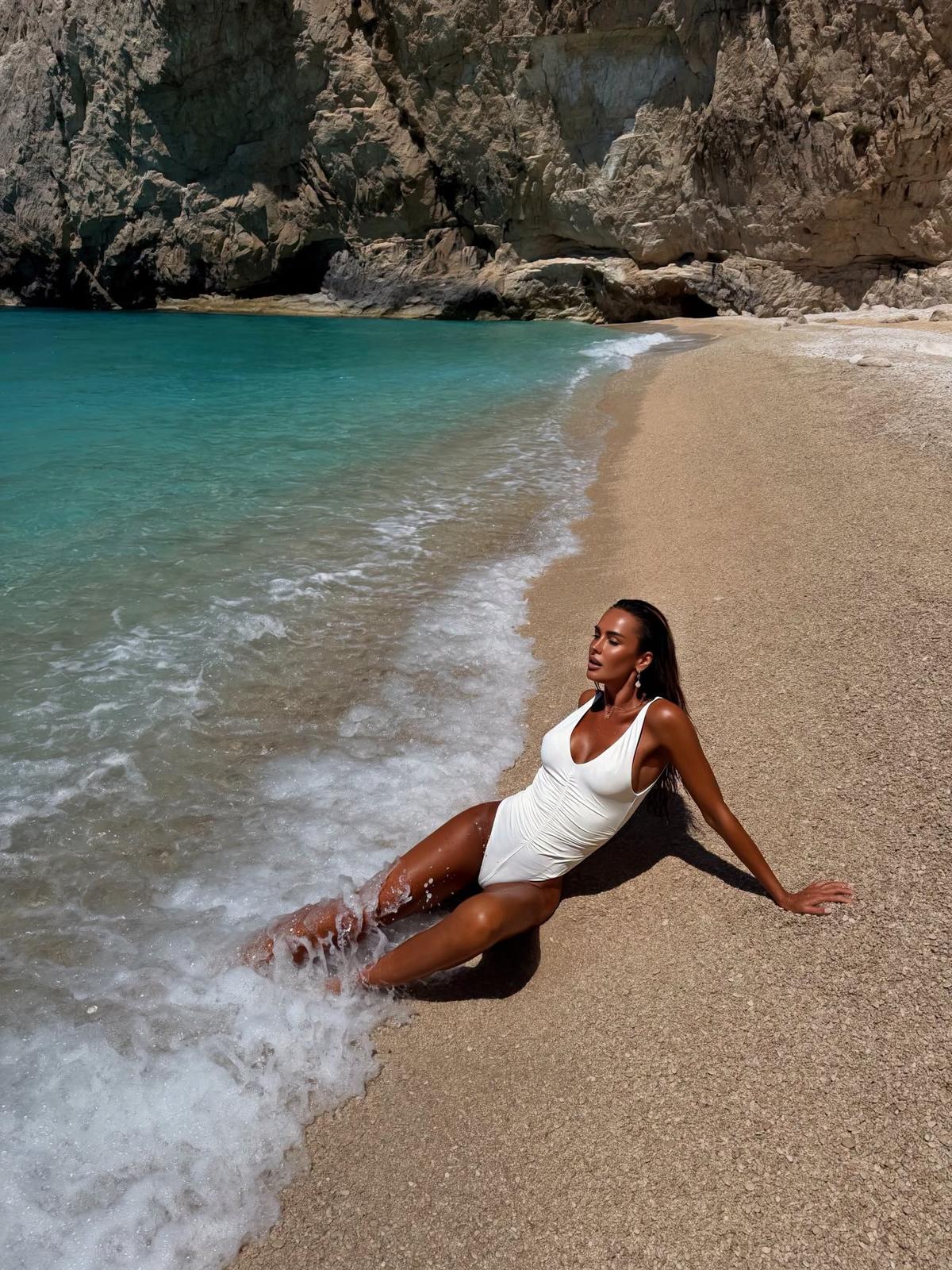 Diana Munteanu, de la studioul de Mondial direct pe plajele din Grecia