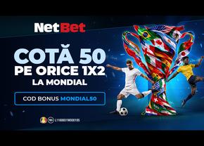 Cota 50 la orice pariu 1X2 pe Mondial
