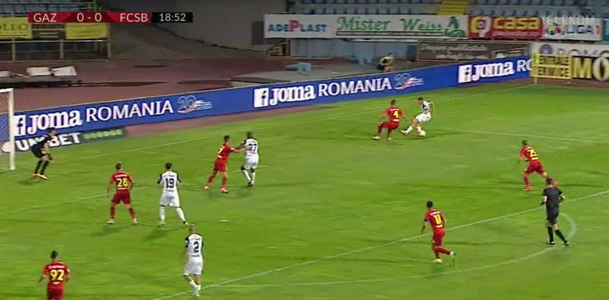 GAZ METAN - FCSB 0-1. Roș-albaștrii, iertați de un penalty la Mediaș? Fază controversată în prima repriză