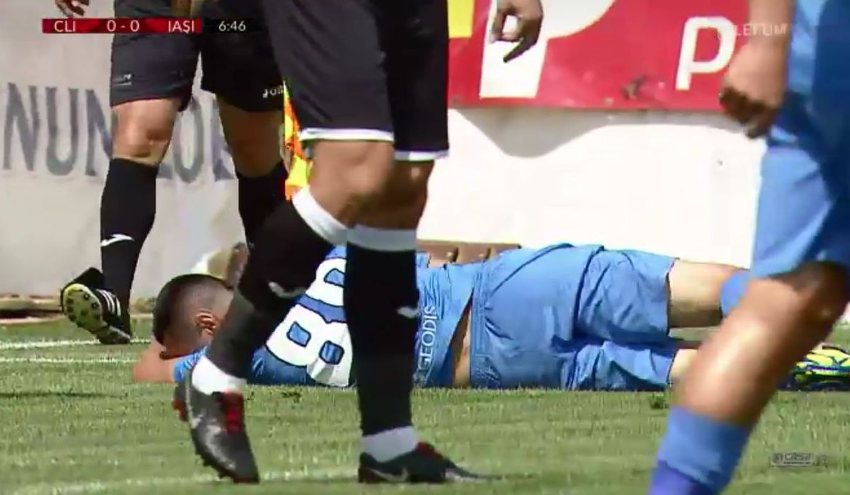CLINCENI - POLI IAȘI. FOTO Cabral, jucătorul retestat negativ, a comis penalty în minutul 7!