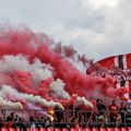 UTA Arad a fost încurajată la meciul cu Rapid din play-off-ul ligii secunde de o galerie formată din aproximativ 50 de suporteri. Sursă foto: UTA Media Design