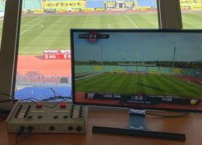 Imaginea serii din Bulgaria » Cum arată postul de comentator la CSKA 1948 Sofia - FCSB