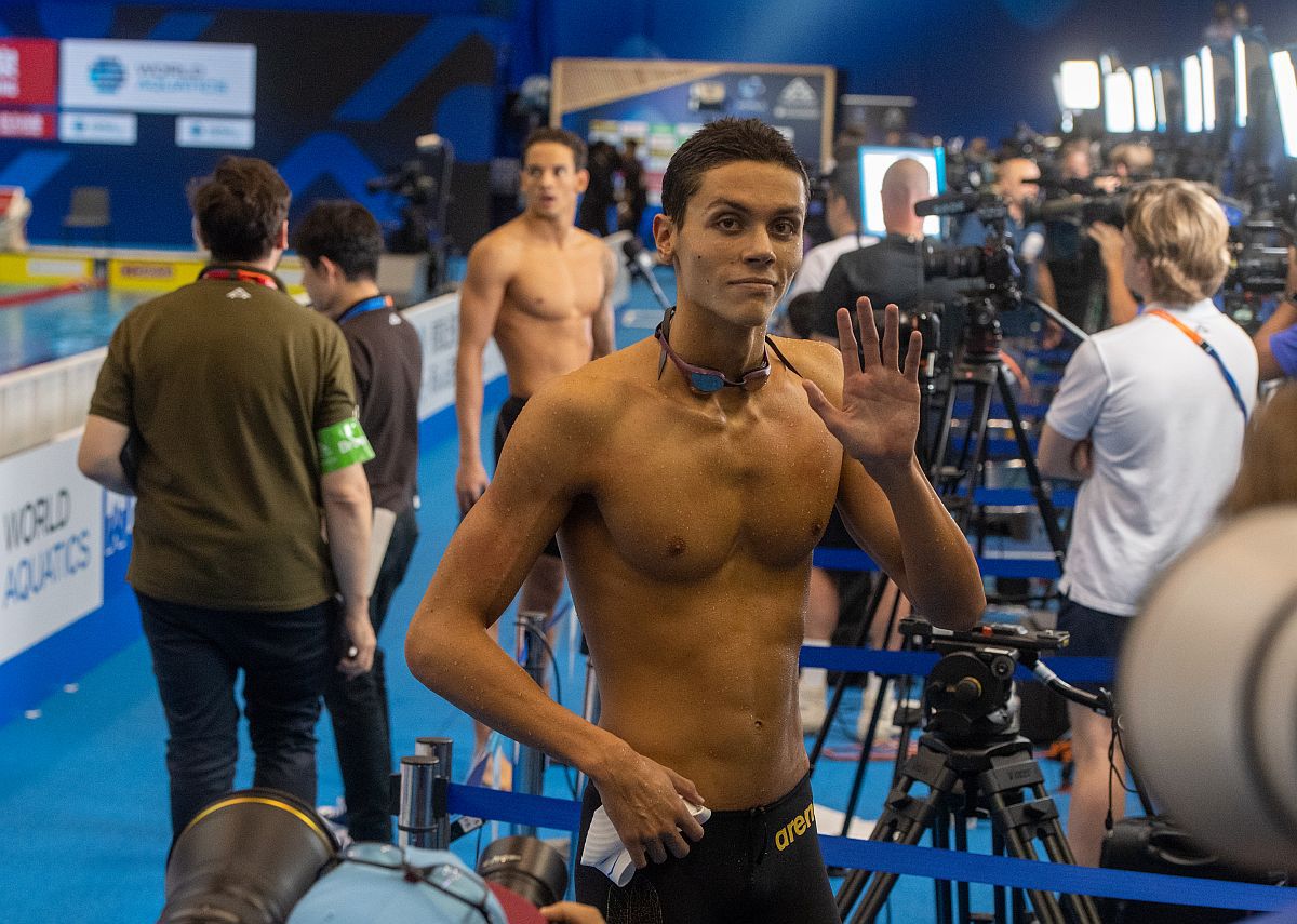 David Popovici, locul 2 în semifinalele probei de 100 de metri liber la Fukuoka! S-a calificat în finală cu al 5-lea timp