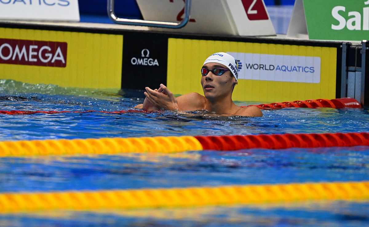 David Popovici, locul 2 în semifinalele probei de 100 de metri liber la Fukuoka! S-a calificat în finală cu al 5-lea timp