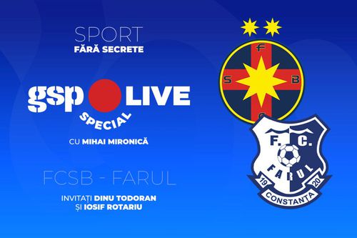 LIVE DE LA 21:00 FCSB - Farul » Campioana, fără Olaru, Bîrligea și Alibec! Comentăm cu Dinu Todoran și Iosif Rotariu, la GSP Live Special