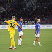 Ștefan Târnovanu, cartonaș roșu în FCSB - Farul. FOTO: Ionuț Iordache